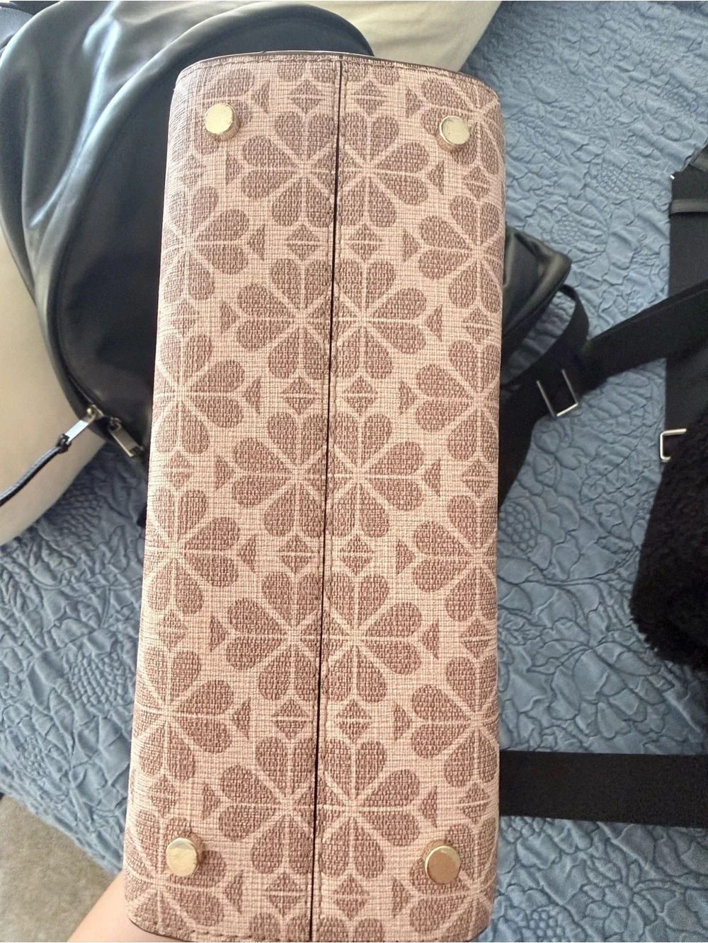 kate spade Floral Jacquard Beige and Brown Tote